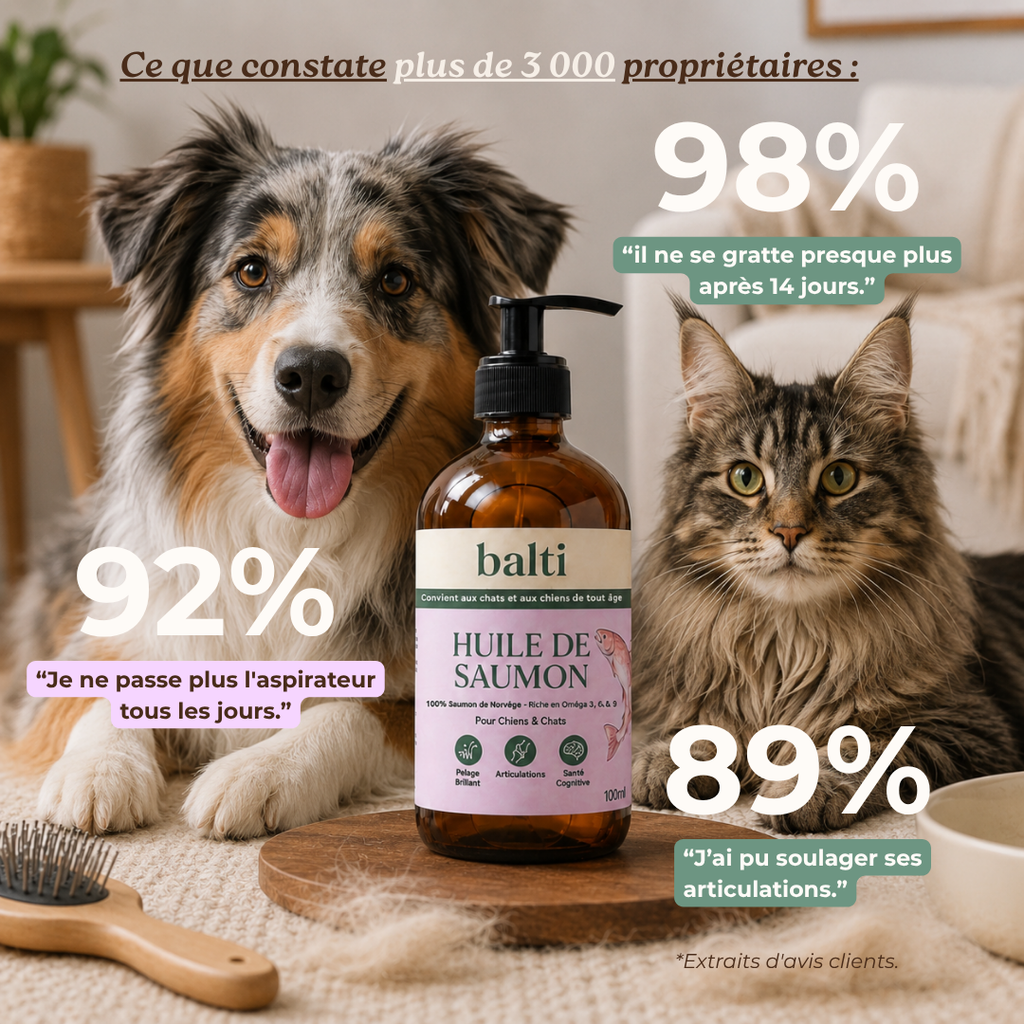 Résultats clients huile de saumon Balti